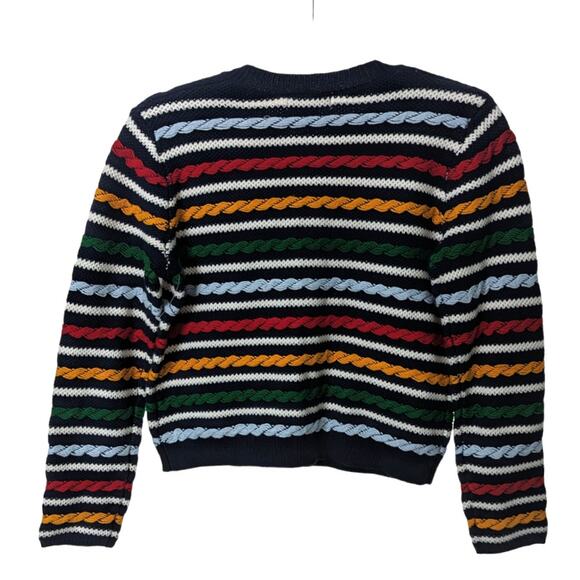 La Ligne x Target Multicolor Striped Cardigan Sweater XS NWOT Textured Knit - Picture 3 of 8